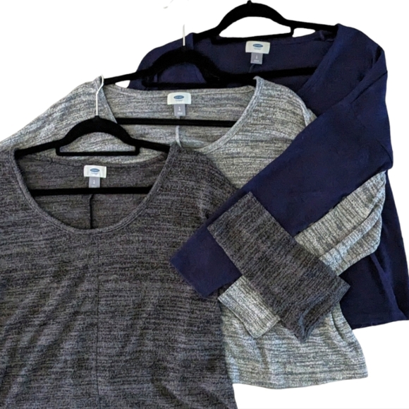Old Navy Sweaters - Old Navy: Set of 3 - Lightweight Scoop Neck Heather Sweaters, L
